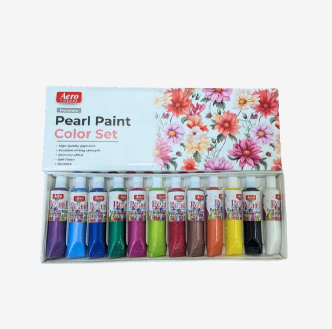 Aero Pearl Fabric Colors Box - 12 Tubes